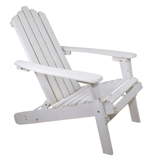 36" Classic Folding Wooden Adirondack Chair By Northlight in White | 28" x 31" x 36" | Michaels®
